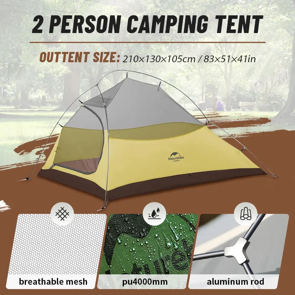 Naturehike Cloud Up 1 2 3 Person Camping Tent Ultralight Waterproof Trekking Tents Hiking Backpacking Shelter Tent Travel Tent - 5