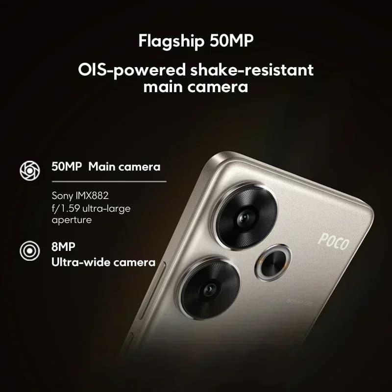 العرض الأول عالمياً هاتف POCO F6 إصدار عالمي معالج Snapdragon®8s الجيل 3 شاشة 120 هرتز شحن توربو 90 واط بطارية 5000 مللي أمبير - 6