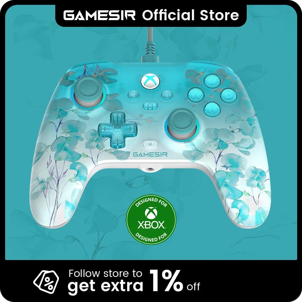 يد تحكم GameSir T7 Pro Floral Xbox بتأثير هول لـ Xbox Series X, Xbox Series S, Xbox One X | S