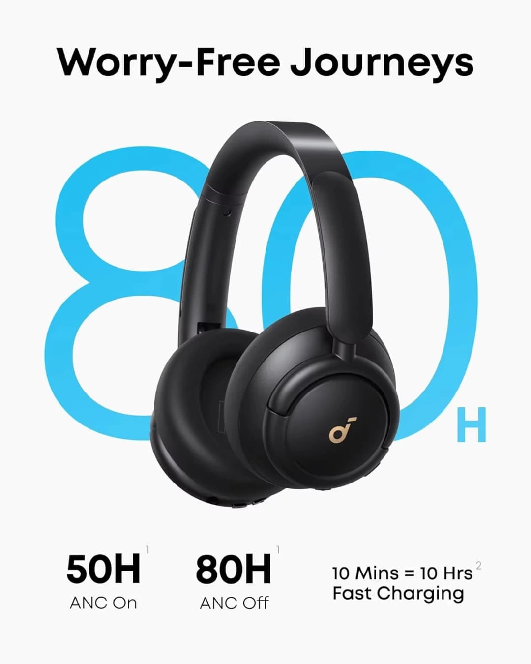 سماعات الرأس Soundcore من Anker Life Q30 مع إلغاء الضوضاء الهجين النشط سماعات بلوتوث لاسلكية سماعات أذن فوق الأذن - 4