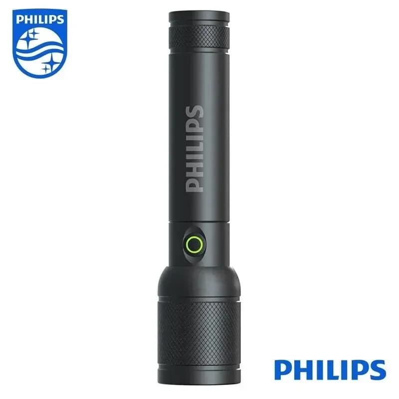 مصباح يدوي Philips 6168 مع تقريب بصري ومنفذ Type-C ومحمول مع 4 أوضاع إضاءة لمصباح التخييم للدفاع عن النفس - 6