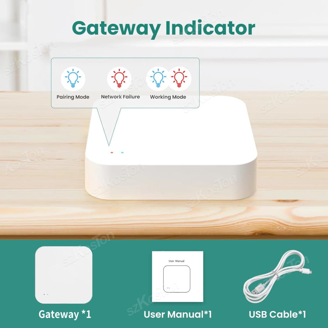 بوابة Tuya Smart Life متعددة الأوضاع مركز أتمتة منزلية ذكية جسر ZigBee WiFi بلوتوث Mesh تحكم صوتي لـ Alexa وGoogle - 5