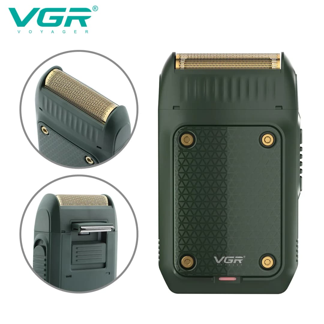 ماكينة حلاقة كهربائية VGR 353 بشفرة واحدة قابلة لإعادة الشحن للرجال ماكينة حلاقة محمولة - 5