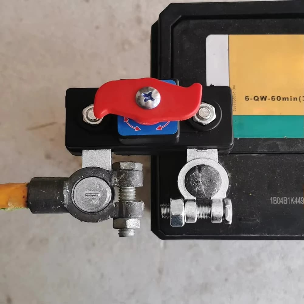 مفتاح فصل بطارية السيارة 12V/24V، قاطع دائرة تلقائي، حماية من انقطاع الطاقة وتسرب الشحن، قطع غيار سيارات عالمية - 6
