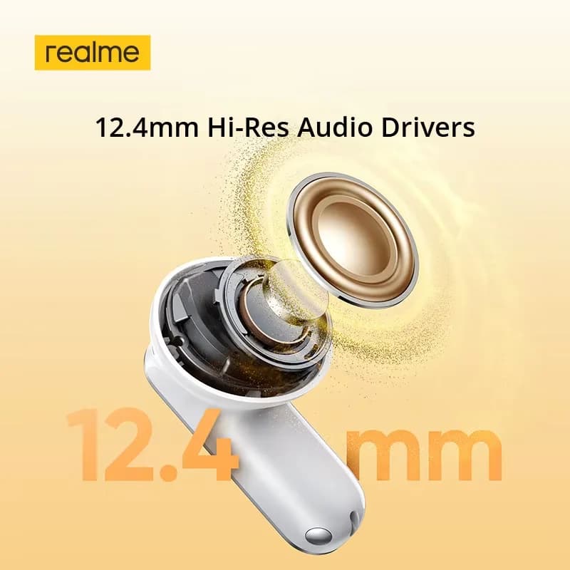 الإصدار العالمي realme buds T500 pro  12.4mm مشغل باس LHDC سماعات 50dB تقليل بلوتوث 6.1 IP55 TWS سماعات أذن لاسلكية - 3