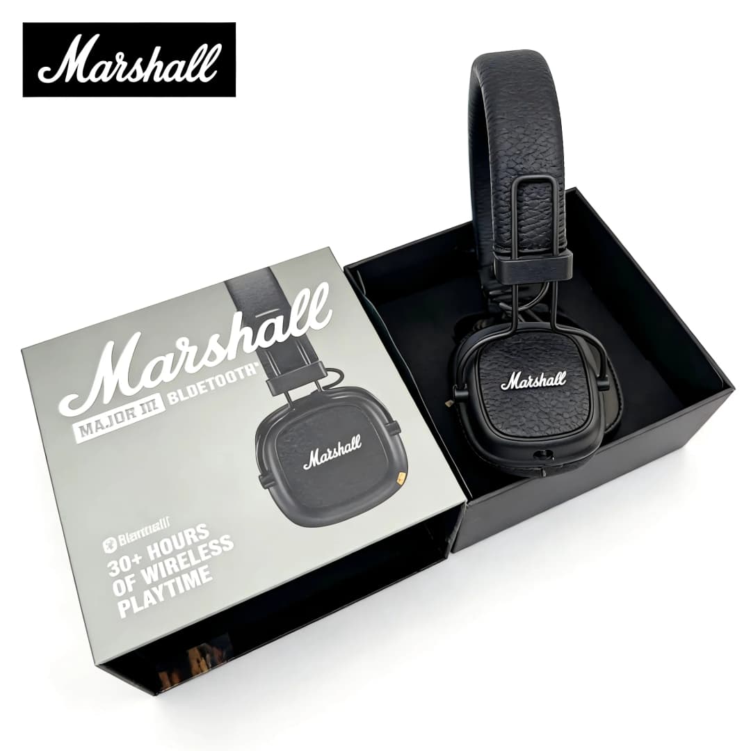 Marshall Major III 3 Wireless Headphones Deep Bass Gaming Earphones Folding Sports Rock Music Bluetooth Headset With Mic - 6