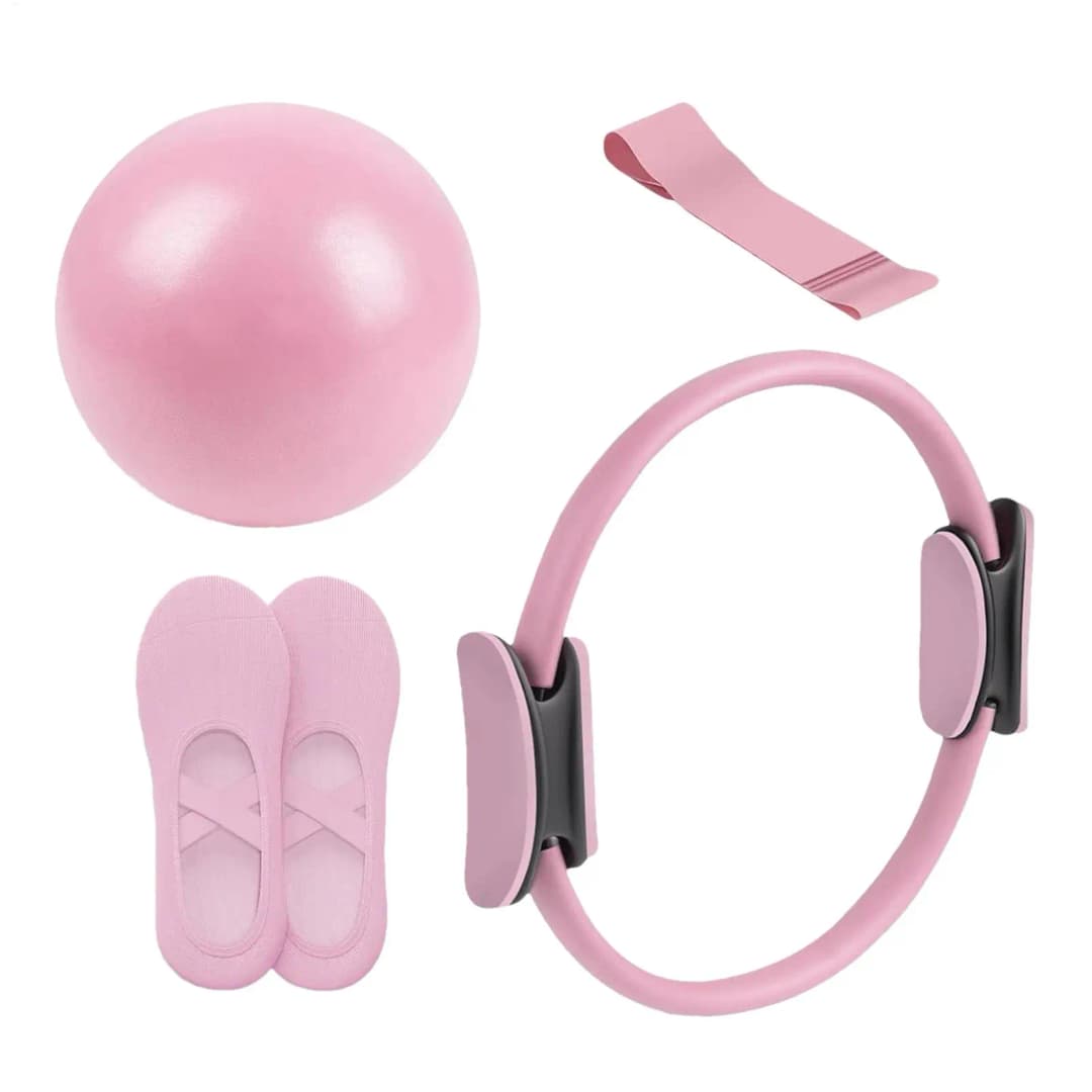 NEW Pilates Ball And Ring Set Pilates Fitness Ring Resistance Band Exercise Workout Fitness Equipment For Pregnancy Postpartum - 6