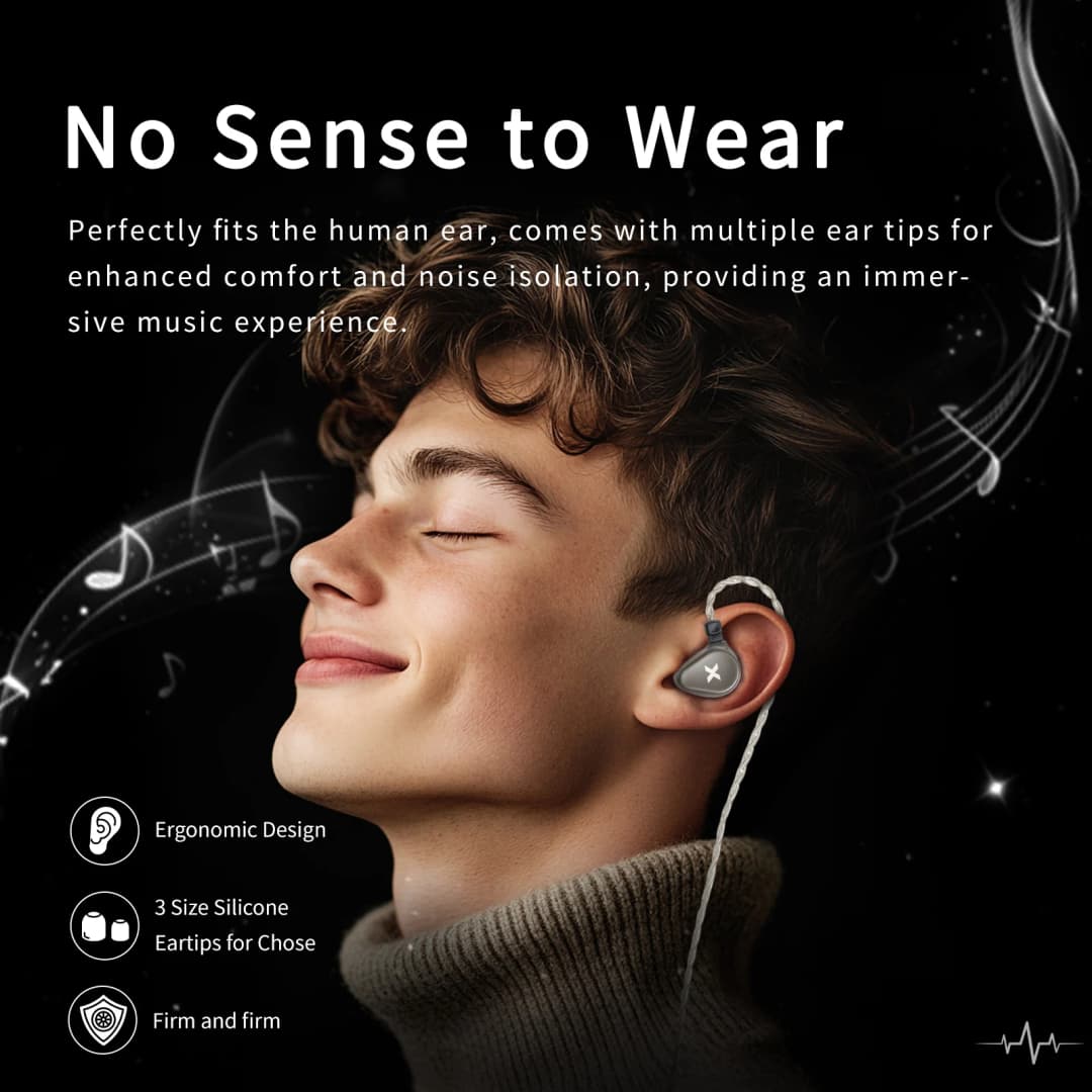 سماعات أذن DUNU Titan X HiFi IEM، مشغل ديناميكي مغناطيسي مزدوج، غطاء من سبائك معدنية، ميكروفون 3.5 ملم/TypeC لعشاق الصوت والألعاب - 5