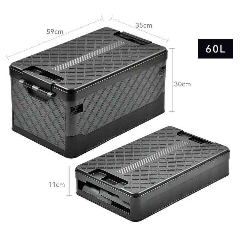 35/60L Car Trunk Box Car Organizer Storage Box Portable Outdoor Camping Folding Trunk Box Vechicle Interior Organizer Accessorie - 6
