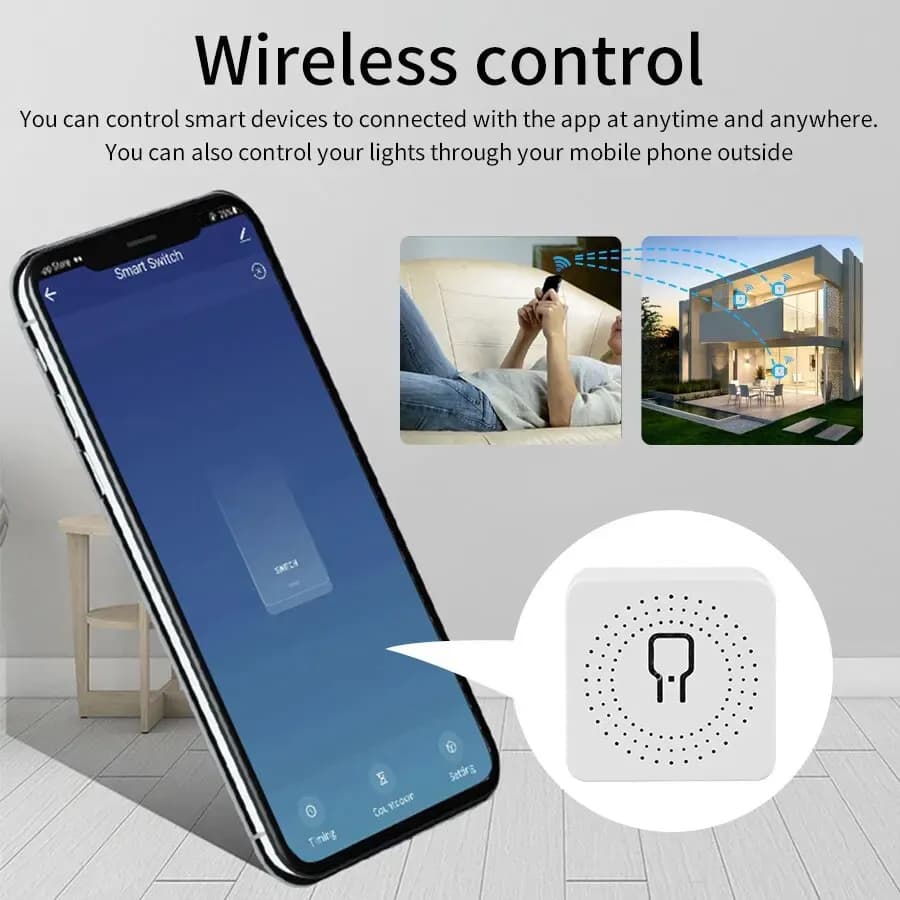 وحدة مفتاح ذكي صغير واي فاي 16A/20A تحكم ثنائي الاتجاه تطبيق Cozy Life للتحكم عن بعد متوافق مع أليكسا وجوجل هوم للتحكم الصوتي في الأتمتة المنزلية - 3
