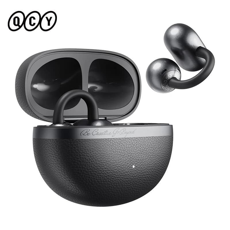 سماعات QCY Crossky C50 قابلة للربط مفتوحة الأذن بلوتوث 6.0 لاسلكية 4 ميكروفونات 35 ساعة تشغيل سماعات أذن للياقة البدنية
