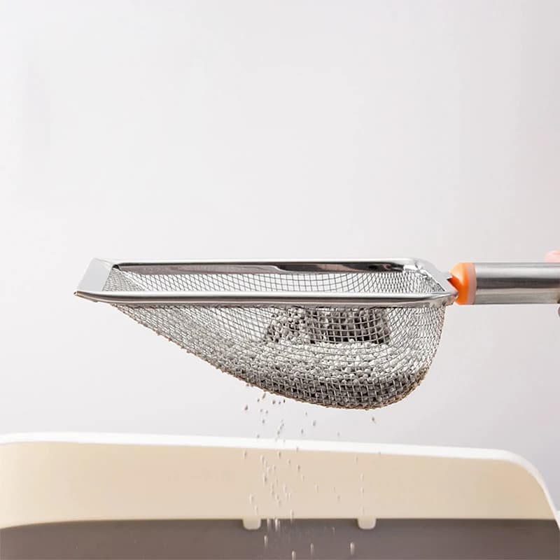 Stainless Steel Fine Mesh Cat Litter Easy To Clean Non-Stick Shovel For Reptiles Sand Efficient Durable Litter Scoop - 5
