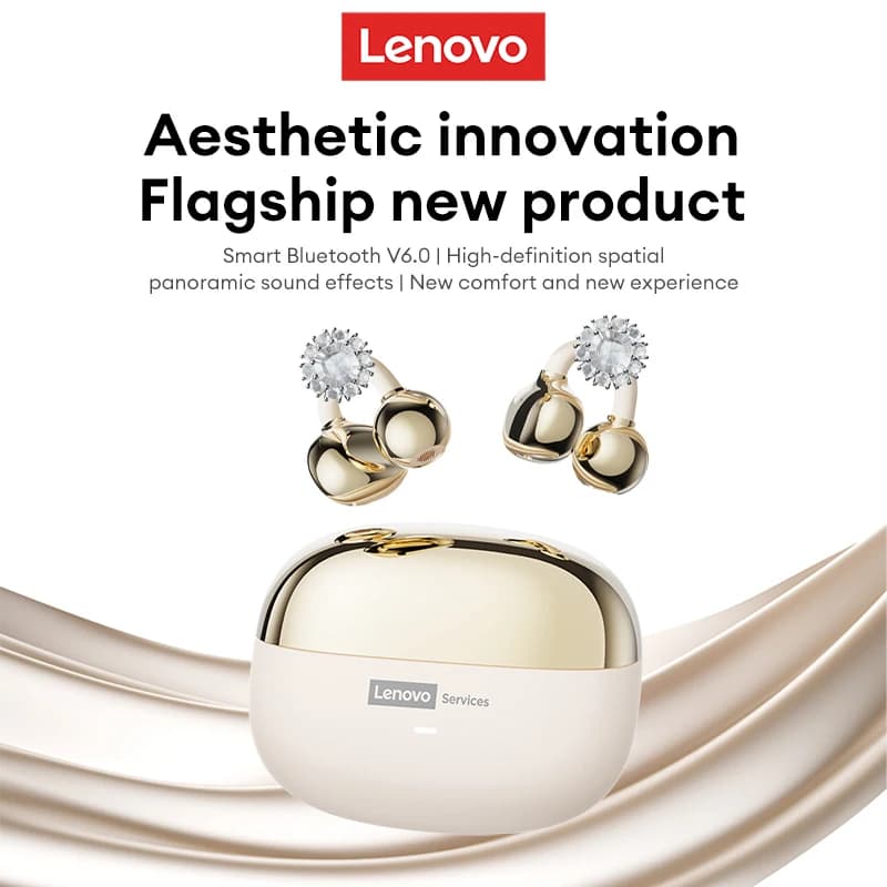 اختيار سماعات أذن Lenovo LE302 OWS مشبك أذن سماعات أذن لاسلكية منخفضة الكمون مكالمة HD سماعات بلوتوث موسيقى HiFi رياضية عصرية - 4