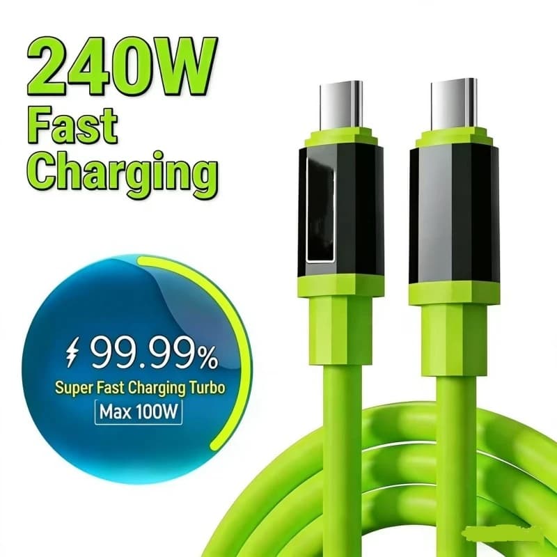 كابلات بيانات USB إلى Type C بقوة 240 واط للشحن السريع 6 أمبير، شواحن USB-C للهواتف، سلك شحن لأجهزة آيفون وشاومي وهواوي وسامسونج، إكسسوارات الهواتف المحمولة - 2