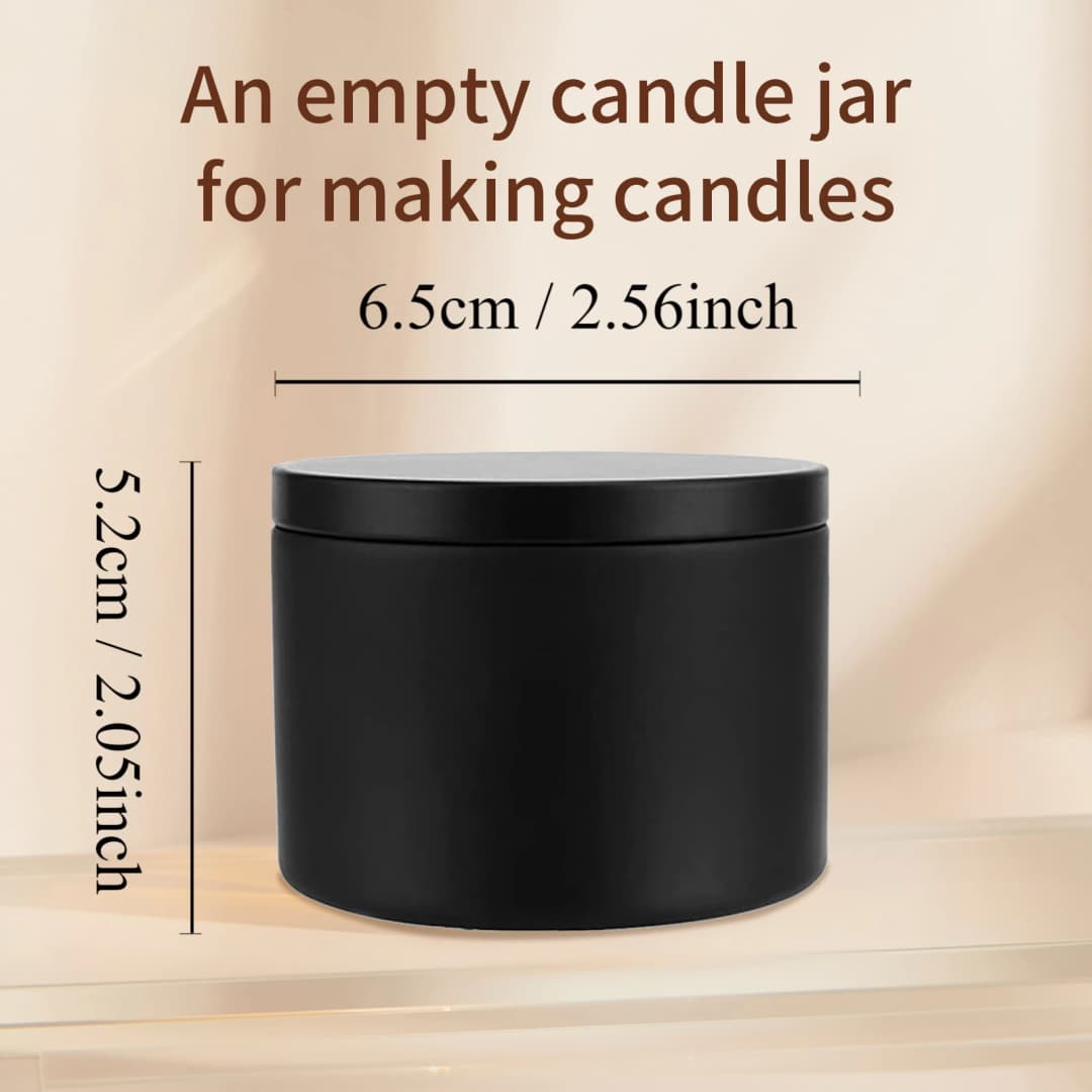 24-Pack 8oz/4oz Metal Candle Tins with Wood Grain Lids - Airtight, Leak-Proof Containers for DIY Crafts, Storage, and Gifts - 2