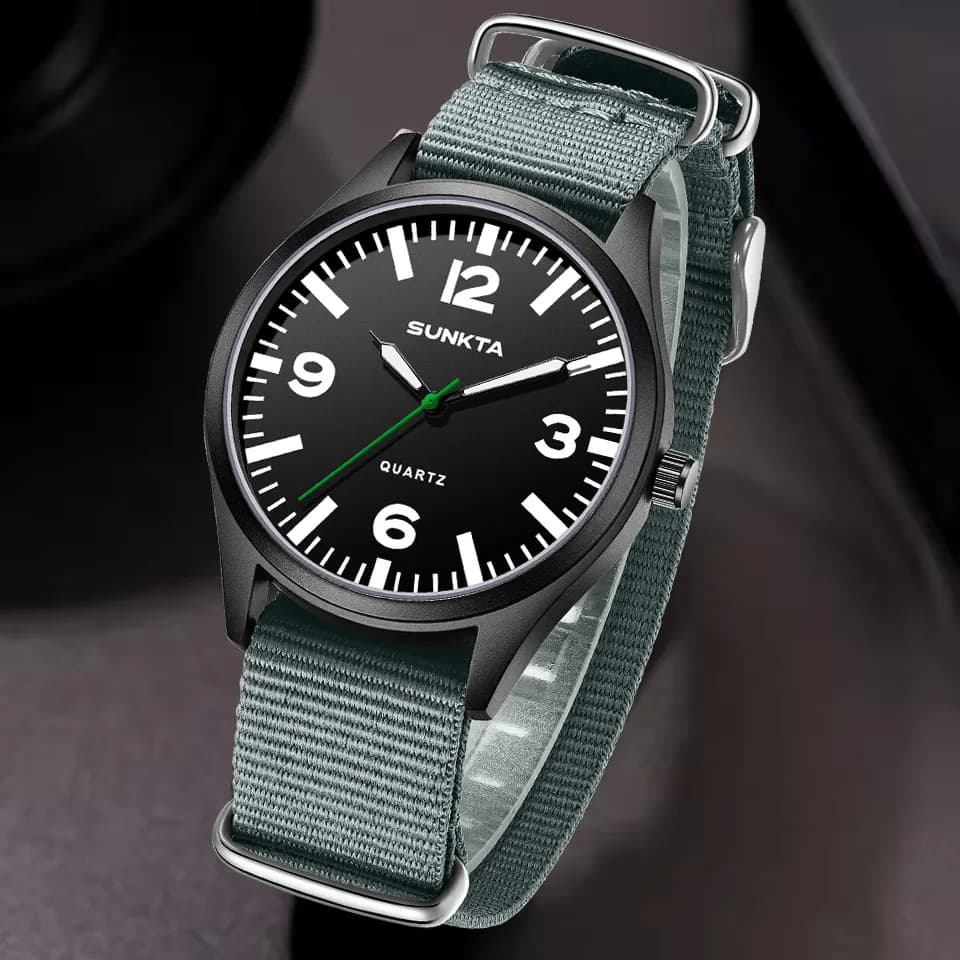 SUNKTA LIGE New Sports Watch For Men Fashion Nylon Strap Waterproof Luminous Men Watch Casual Business Men's Quartz Wristwatches - 4