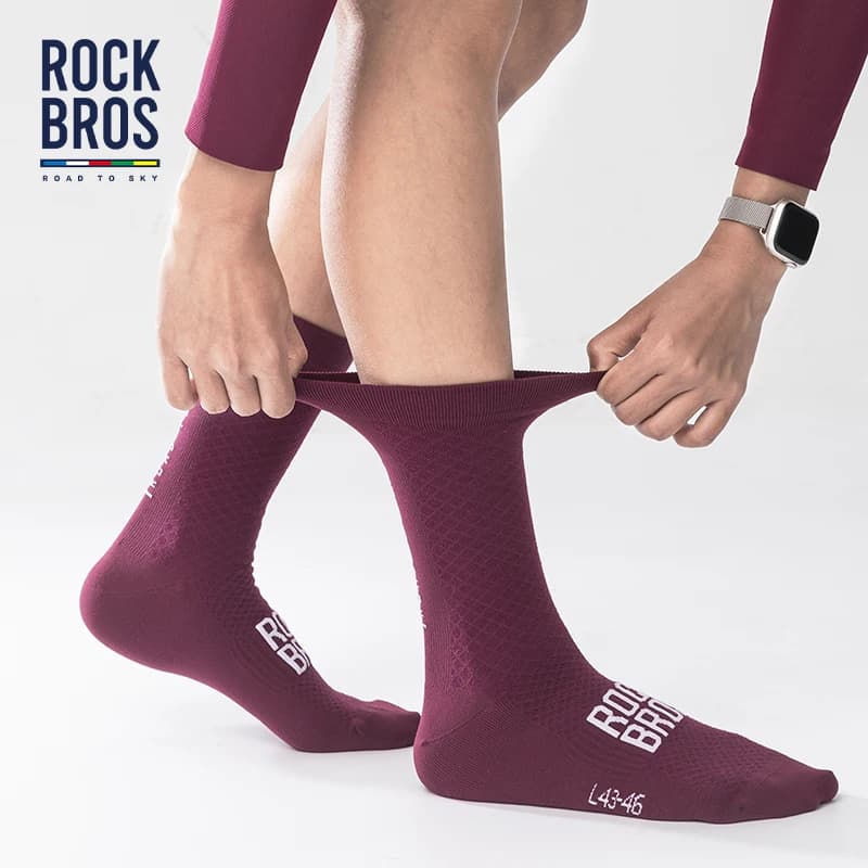 جوارب ركوب الدراجات ROCKBROS جوارب رياضية مريحة جوارب امتصاص الصدمات للدراجات نسيج قابل للتنفس مرونة عالية جوارب خارجية زوج واحد - 3