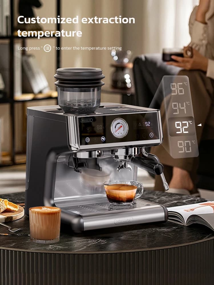 نظام غلاية مزدوجة HiBREW Barista Pro 20Bar، آلة قهوة من الحبوب إلى الإسبريسو مع مجموعة كاملة للمقهى والفندق والمطعم H7A - 3
