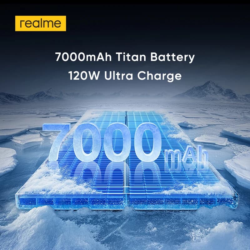هاتف realme GT 7 الذكي بتقنية 5G ومعالج Dimensity 9400e وبطارية 7000 مللي أمبير في الساعة وشحن 120 واط وشاشة AMOLED مقاس 6.78 بوصة بمعدل تحديث 120 هرتز وكاميرا سوني 50 ميجابكسل مع مثبت صورة بصري - 4