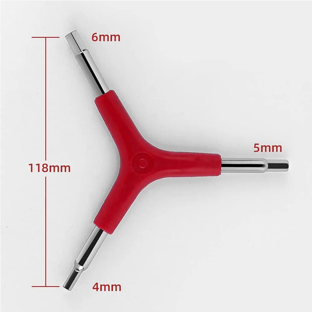 Y-Shaped 3 Way Hex Wrench Inner Hexagon Spanner 4/5/6mm for Outdoor Camping Cycling Mountain Bike Bicycle Maintance Repair Tool - 2