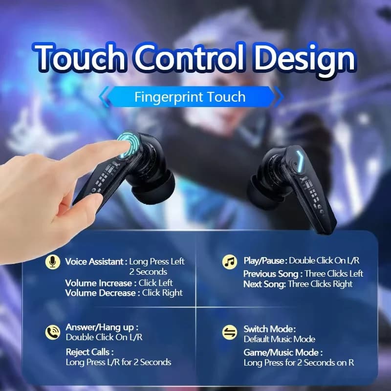 Choice Lenovo GM2 Pro TWS Wireless Bluetooth V5.4 Earphone HD Call Low Latency Headphones Dual Mode Music Gaming Earbuds GM2PRO - 6