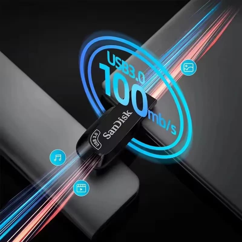 محرك أقراص فلاش SanDisk SDCZ410 Ultra Shift USB 3.2 سعات 32 جيجابايت 64 جيجابايت 128 جيجابايت ذاكرة محمولة للكمبيوتر ذاكرة أصلية U Disk - 5