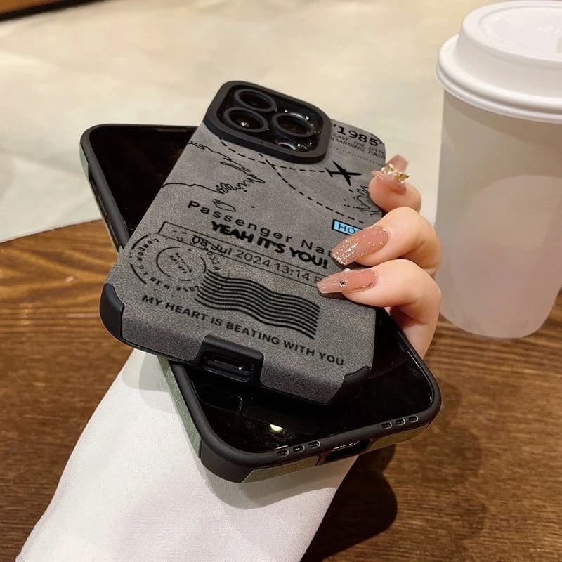 غطاء هاتف بتصميم مسار رحلة طائرة لأجهزة آيفون 17 إير 16 15 14 13 12 11 برو ماكس 7 بلس XS ماكس غطاء سيليكون ناعم مقاوم للصدمات - 5
