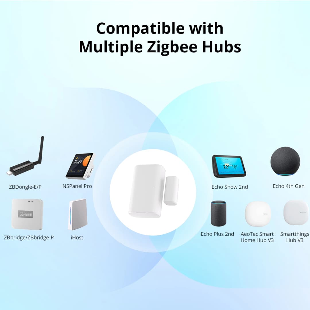1/2 قطعة مستشعر باب/نافذة SONOFF SNZB-04P، Zigbee، مستشعر إنذار أمان منزلي، مشهد ذكي محلي، متوافق مع Alexa وGoogle Home وZHA - 6