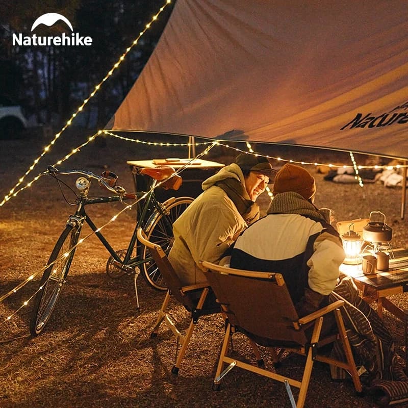 Naturehike 10 متر سلسلة التخييم ضوء IP44 للماء 8 أوضاع الغلاف الجوي حزب الإضاءة تحذير سلسلة مصباح خيمة في الهواء الطلق الفوانيس - 5
