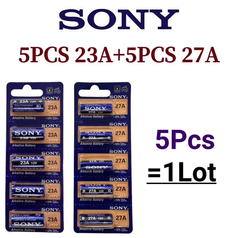 5-50 قطعة بطارية قلوية أصلية SONY 27A /23A 12V 23GA A23S/A27 لجرس الباب والتحكم عن بعد ولعبة كهربائية - 6