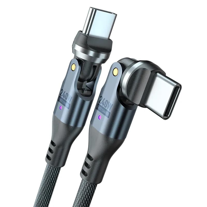 كابل ASUS USB C إلى Type C بقوة 240W لـ iPhone 16 و15 Pro Max شحن فائق السرعة PD3.1 5A سلك بيانات لـ Macbook وiPad والكمبيوتر المحمول USBC - 4