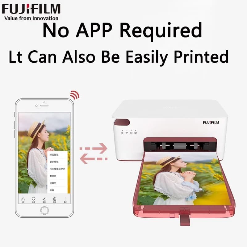 طابعة صور محمولة Fujifilm Xiaoqiaoyin طباعة حرارية بالتصعيد الجيل الثاني واي فاي Princiao Smart 2 للهاتف المحمول - 6