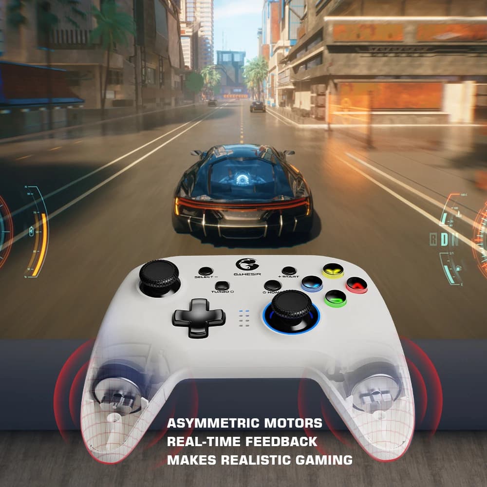 وحدة تحكم الألعاب بلوتوث GameSir T4 Pro الإصدار الأبيض 2.4G ذراع تحكم لاسلكي لنينتندو سويتش كمبيوتر هاتف محمول ألعاب كلاود - 5