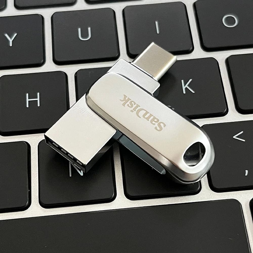 SanDisk Ultra Dual Drive Luxe USB Type-C 64 جيجابايت 128 جيجابايت 256 جيجابايت 512 جيجابايت 1 تيرابايت USB 3.2 معدن 2 في 1 Type C OTG فلاش درايف Type-A قلم ذاكرة - 2
