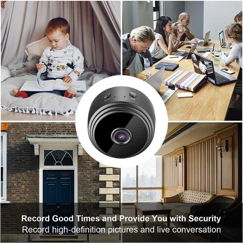 كاميرا A9 صغيرة الحجم بتقنية IP، محمولة بدقة 1080P HD وWifi، كاميرات مراقبة، مسجل فيديو، أمان منزلي ذكي، أمان لاسلكي - 5