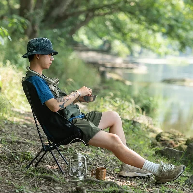 قبعة صياد ملونة من Naturehike، قبعة شمس سماوية عصرية، قبعة تخييم وتنزه خارجية، قبعة قطن صيفية، حافة عريضة 5.5 سم، حماية من الأشعة فوق البنفسجية UPF50+ - 5