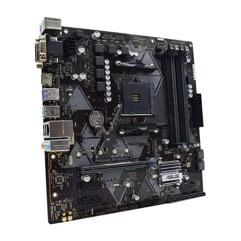 لوحة أم B450 B450M Asus PRIME B450M-A AM4 لمعالجات Ryzen 5 5600G و3400G و1700 و5700 ذاكرة DDR4 128GB USB3.1M.2 Micro ATX - 2