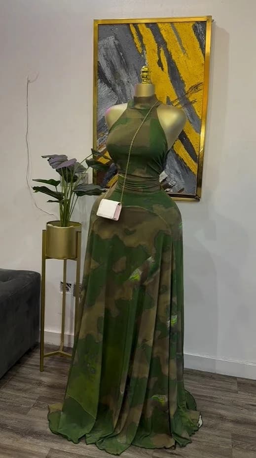 GLCMYAYA 2025 Fall Women O-neck Sleeveless Print Mermaid Maxi Dress Evening Birthday Beach Sexy Night Party Long Dresses - 5