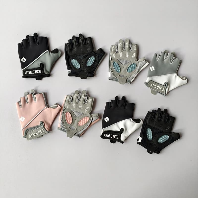 Women Half Finger Cycling Gloves Anti-Slip Shock Absorbent Breathable Fitness Bicycle Gloves for Sports Gym Training Bike Riding - 3