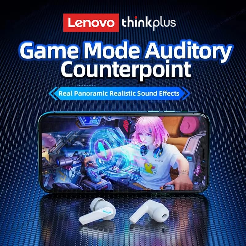 Choice Lenovo GM2 Pro TWS Wireless Headphones Earphone Bluetooth-compatible 5.3 Waterproof Sport Headset with Mic Long Endurance - 2