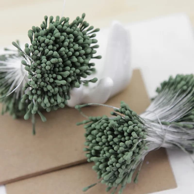 360pcs 2mm Artificial Flower Stamen Mini Pearl Floral Pistil For Wedding Party Home Garden Decoration DIY Fake Plant Accessories - 6