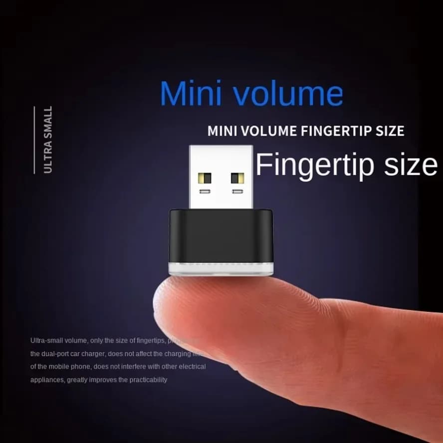 Mini USB Light LED USB Night Light 5 Styles Modeling Car Ambient Light Neon Interior Light Car Jewelry Decorative Ambient Light - 6