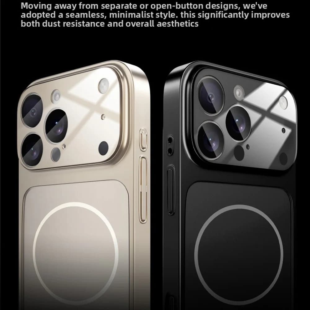 زجاج نانو مات أصلي لغطاء شحن لاسلكي مغناطيسي لجهاز iPhone 17 16 15 14 13 12 11 Pro Max 17، غطاء مغناطيسي - 3