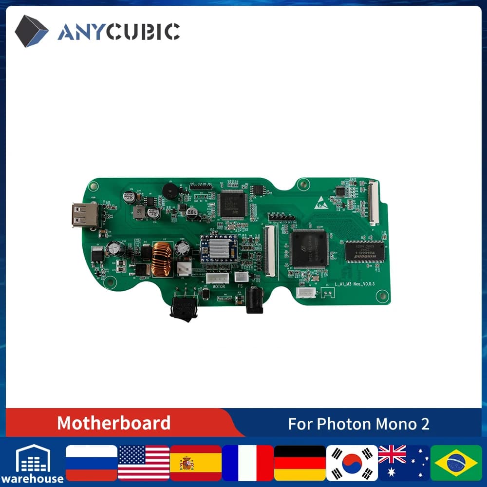 لوحة أم ANYCUBIC لطابعة ثلاثية الأبعاد فوتون مونو 2 إكسسوارات طابعة ثلاثية الأبعاد LCD لوحة رئيسية TriGorilla