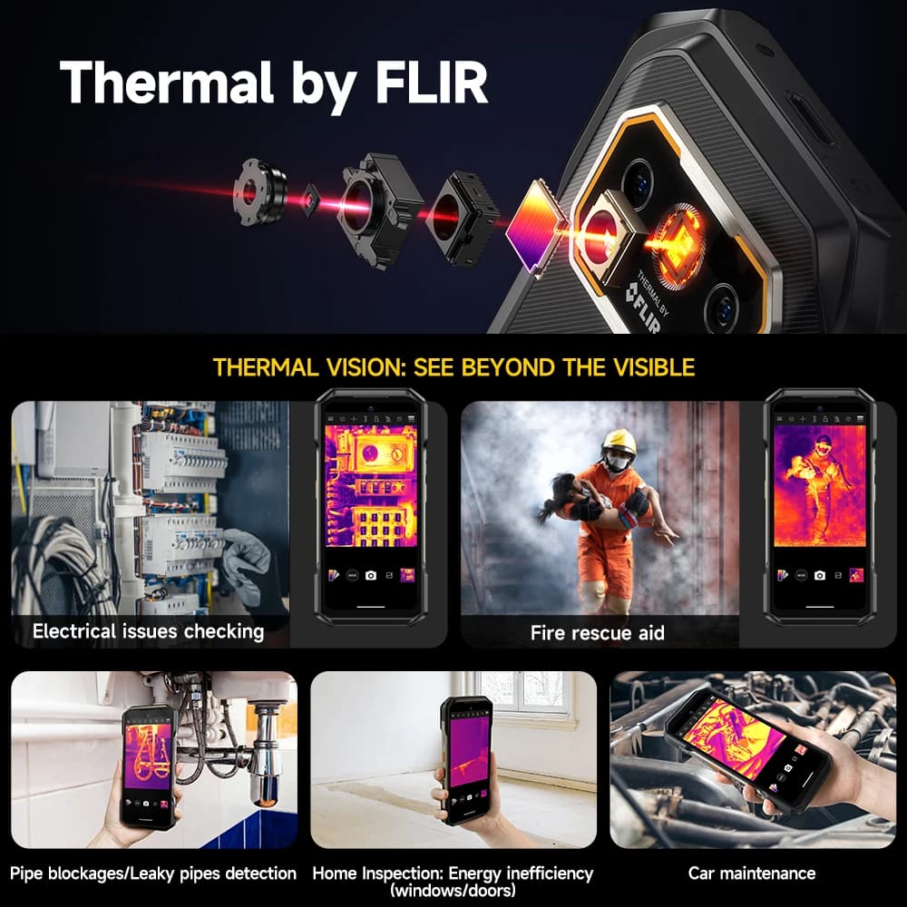 هاتف Ulefone Armor 27T 4G متين ببطارية 10600mAh بنظام أندرويد 14، ذاكرة 24 جيجابايت + 256 جيجابايت، شاشة 6.78 بوصة FHD+ بمعدل تحديث 120 هرتز، كاميرا 64 ميجابكسل برؤية ليلية وتقنية NFC - 3