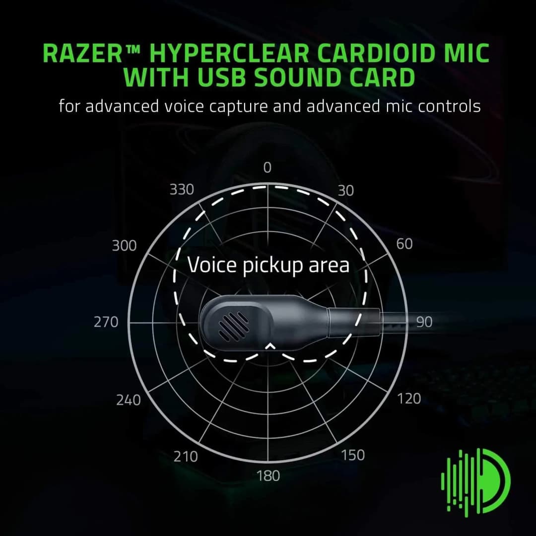 Razer BlackShark V2 USB gaming sound card earphones with wired head mounted gaming passive noise reduction EQ adjustment - 6