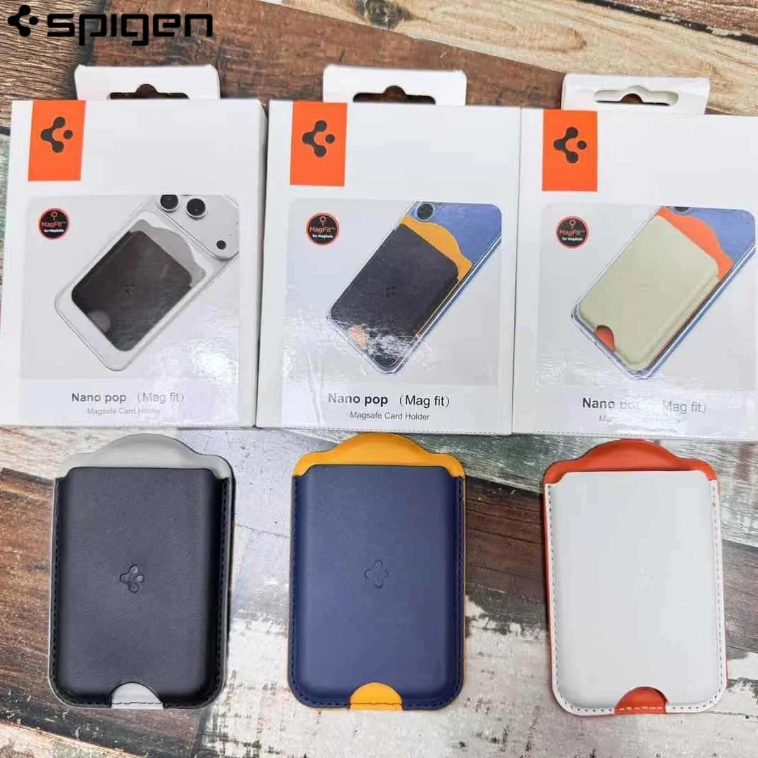 حامل بطاقات مغناطيسي Spigen Nano Pop لمحفظة MagSafe لهواتف iPhone 17 16 15 14 13 12 وسلسلة Pixel 10 غطاء رقيق يتسع لبطاقتين