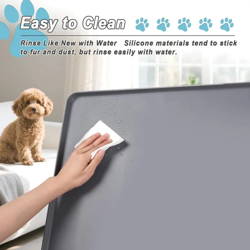 Dog Potty Pad Holder with Raised Edges and Leak-Proof Design - No-Spill Training Pads for Puppies to Safely Protect Floors - 4