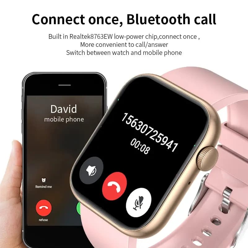 LIGE Smart Watch For Women Full Touch Screen Bluetooth Call Waterproof Watches Sport Fitness Tracker Smartwatch Lady Reloj Mujer - 3