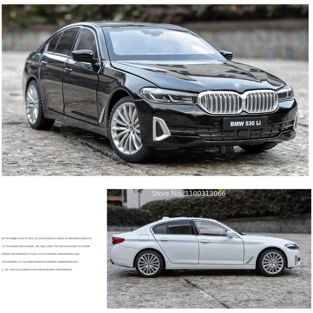 1:24 5 Series 530Li M4 Model Toys Cars Alloy Diecast Wheel Pull Back Miniature Car Doors Opened Vehicle Perfect Gifts for Kids - 5